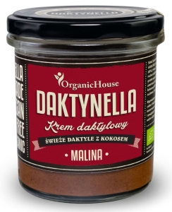 7583KREM KOKOSOWO-DAKTYLOWY MALINA BEZGLUTENOWY BIO 280 g - ORGANIC HOUSE (DAKTYNELLA)-1