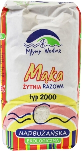 7701MĄKA ŻYTNIA RAZOWA NADBUŻAŃSKA TYP 2000 BIO 1 kg - MŁYNY WODNE (EKO OAZA)-1