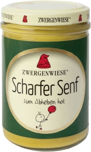 8487MUSZTARDA OSTRA BEZGLUTENOWA BIO 160 ml - ZWERGENWIESE-1