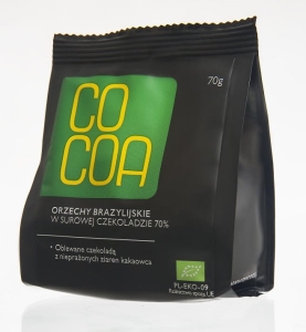 1665ORZECHY BRAZYLIJSKIE W SUROWEJ CZEKOLADZIE BIO 70 g - COCOA-1