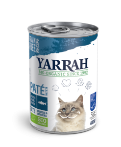 10634(DLA KOTA) KARMA ZE ŚLEDZIEM WODOROSTAMI I SPIRULINĄ BIO 400 g - YARRAH-1