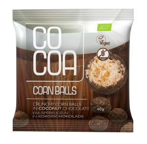 10905CHRUPKI KUKURYDZIANE W CZEKOLADZIE KOKOSOWEJ BEZGLUTENOWE BIO 40 g - COCOA-1