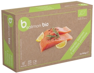 11012ŁOSOŚ ATLANTYCKI BEZ SKÓRY MROŻONY PORCJE (KARTON) BIO 2 x 100 g - B SALMON-1