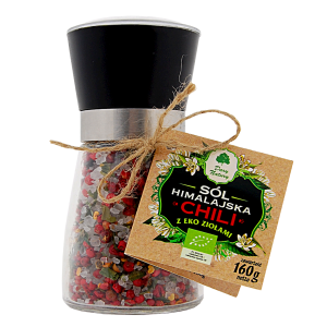 11157SÓL HIMALAJSKA W MŁYNKU Z ZIOŁAMI CHILI BIO 160 g - DARY NATURY-1