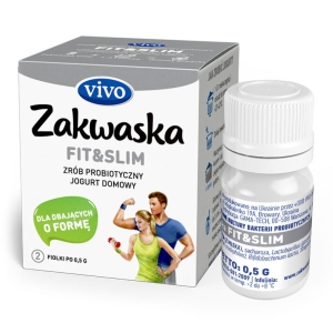 11621ŻYWE KULTURY BAKTERII DO JOGURTU FIT&SLIM 1 g (2 FIOLKI) - VIVO-1