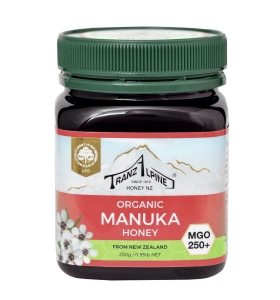 12333MIÓD MANUKA MGO 250+ BIO 250 g - TRANZALPINE-1