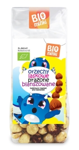 12836ORZECHY LASKOWE PRAŻONE BLANSZOWANE BIO 100 g - BIOMINKI-1