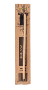 12980SZCZOTECZKA DO ZĘBÓW BAMBUSOWA CZARNA MIĘKKA 1 szt. - BIO4YOU-1