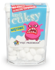 13022CUKIERKI Z KSYLITOLU KSYLICUKSY O SMAKU MIĘTOWYM BEZGLUTENOWE 13 g - PIĘĆ PRZEMIAN-1