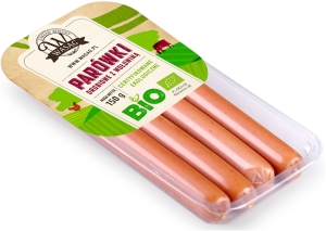 13360PARÓWKI DROBIOWE Z WOŁOWINĄ BIO 150 g - WASĄG-1