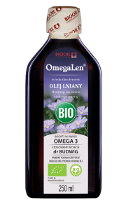 13431OLEJ LNIANY TŁOCZONY NA ZIMNO WYSOKOLINOLENOWY BIO 250 ml - OMEGALEN-1