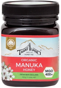 13652MIÓD MANUKA MGO 400+ BIO 250 g - TRANZALPINE-1