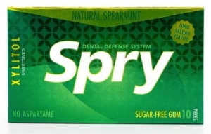 14009GUMA DO ŻUCIA Z KSYLITOLEM O SMAKU MIĘTY KĘDZIERZAWEJ BEZGLUTENOWA 10 SZTUK (12 g) - SPRY-1