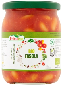 1102FASOLA W SOSIE POMIDOROWYM BEZGLUTENOWA BIO 440 g - PRIMAECO-1