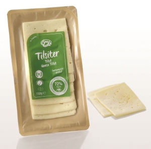 3724SER TILSITER (TYLŻYCKI) PLASTRY BIO (45 % TŁUSZCZU W SUCHEJ MASIE) 150 g - OMA-1