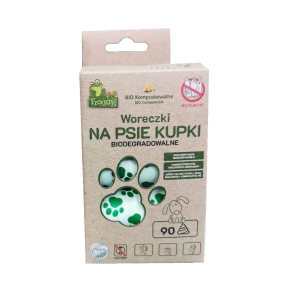 14418WORKI NA PSIE ODCHODY (KOMPOSTOWALNE I BIODEGRADOWALNE) 6 ROLEK 90 szt - FROGGY-1