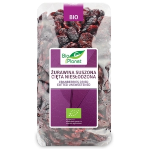 14460ŻURAWINA SUSZONA CIĘTA NIESŁODZONA BIO 400 g - BIO PLANET-1