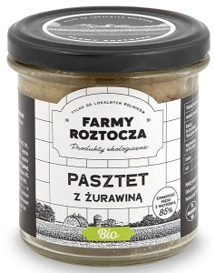 14598PASZTET DROBIOWO - WIEPRZOWY Z ŻURAWINĄ BIO 180 g (SŁOIK) - FARMY ROZTOCZA-1