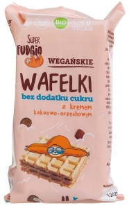 14628WAFELKI Z KREMEM KAKAOWO - ORZECHOWYM BEZ DODATKU CUKRÓW BIO (4 x 30 g) 120 g - ME GUSTO (SUPER FUDGIO)-1