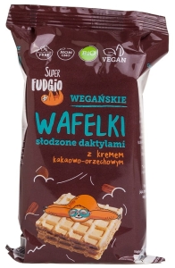 14629WAFELKI Z KREMEM KAKAOWO - ORZECHOWYM SŁODZONE DAKTYLAMI BIO (4 x 30 g) 120 g - ME GUSTO (SUPER FUDGIO)-1