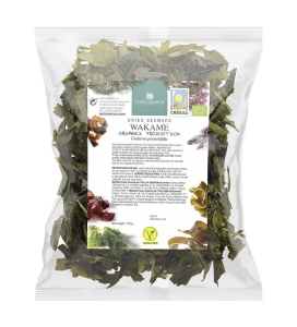 14692ALGI MORSKIE SUSZONE - WAKAME BIO 100 g (TOREBKA FOLIOWA) - PORTO MUINOS-1