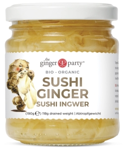 14954IMBIR MARYNOWANY DO SUSHI BIO 190 g (118 g) - GINGER PEOPLE-1