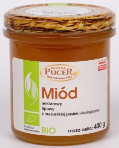 14968MIÓD NEKTAROWY LIPOWY BIO 400 g - PASIEKA PUCER-1