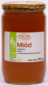 14972MIÓD NEKTAROWY LIPOWY BIO 950 g - PASIEKA PUCER-1