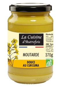 15182MUSZTARDA ŁAGODNA Z KURKUMĄ BIO 370 g - LA CUISINE D AUTREFOIS-1