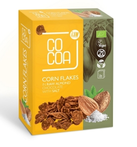 15272PŁATKI KUKURYDZIANE W CZEKOLADZIE MIGDAŁOWEJ Z SOLĄ BIO (2 x 100 g) 200 g - COCOA-1