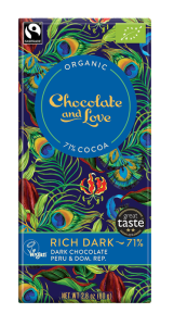 15315CZEKOLADA SZWAJCARSKA GORZKA 71 % FAIR TRADE BIO 80 g - CHOCOLATE AND LOVE-1