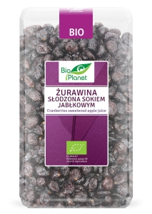 15436ŻURAWINA SŁODZONA SOKIEM JABŁKOWYM BIO 1 kg - BIO PLANET-1