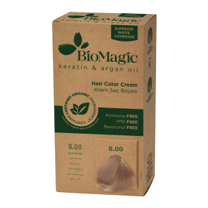 15566FARBA DO WŁOSÓW JASNY BLOND (8.00) 250 g - BIOMAGIC-1