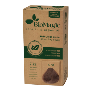 15569FARBA DO WŁOSÓW BEŻOWY BLOND (7.72) 250 g - BIOMAGIC-1