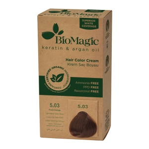 15572FARBA DO WŁOSÓW JASNY ZŁOTY BRĄZ (5.03) 250 g - BIOMAGIC-1