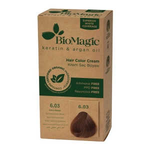 15573FARBA DO WŁOSÓW CIEMNY ZŁOTY BLOND (6.03) 250 g - BIOMAGIC-1