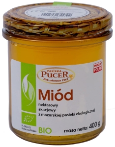 16137MIÓD NEKTAROWY AKACJOWY  BIO 400 g - PASIEKA PUCER-1