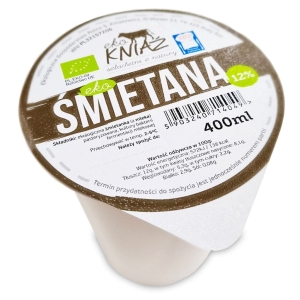 1882ŚMIETANA 12 % BIO 400 ml - EKO KNIAŹ (NA ZAMÓWIENIE)-1