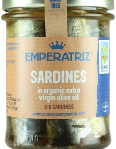 16362SARDYNKI EUROPEJSKIE W BIO OLIWIE Z OLIWEK EXTRA VIRGIN 190 g (133 g) (SŁOIK) - EMPERATRIZ-1