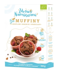 16381MIESZANKA NA MUFFINKI Z KROPLAMI GORZKIEJ CZEKOLADY BEZGLUTENOWA BIO 300 g - ZDROWO NAMIESZANE-1