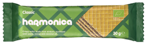 16419WAFELEK Z KREMEM MLECZNO - KAKAOWYM BIO 30 g - HARMONICA-1