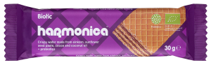 16439WAFELEK Z KREMEM MLECZNO - KAKAOWYM Z PROBIOTYKAMI BIO 30 g - HARMONICA-1