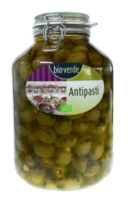 16640OLIWKI ZIELONE NADZIEWANE MIGDAŁAMI Z ZIOŁAMI W OLEJU BIO 4,75 kg (SŁOIK) - BIO VERDE-1