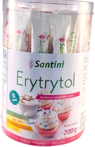 18645ERYTRYTOL W SASZETKACH BEZGLUTENOWY (40 x 5 g) 200 g - SANTINI-1