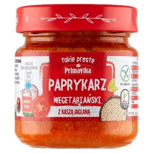 18808PAPRYKARZ WEGETARIAŃSKI Z KASZĄ JAGLANĄ BEZGLUTENOWY 160 g - PRIMAVIKA-1