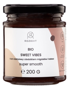 18829KREM DAKTYLOWY Z MIGDAŁAMI I KAKAO (SWEET VIBES) BEZGLUTENOWY BIO 200 g - ROZKVIT-1