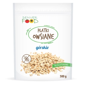 19512PŁATKI OWSIANE GÓRSKIE BEZGLUTENOWE 500 g - DENVER FOOD-1