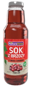 20415SOK Z BRZOZY O SMAKU ŻURAWINY 750 ml - NATURAVENA-1