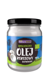 20418OLEJ KOKOSOWY RAFINOWANY BIO 420 g - NATURAVENA-1