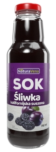 20491SOK Z SUSZONYCH ŚLIWEK KALIFORNIJSKICH 750 ml - NATURAVENA-1